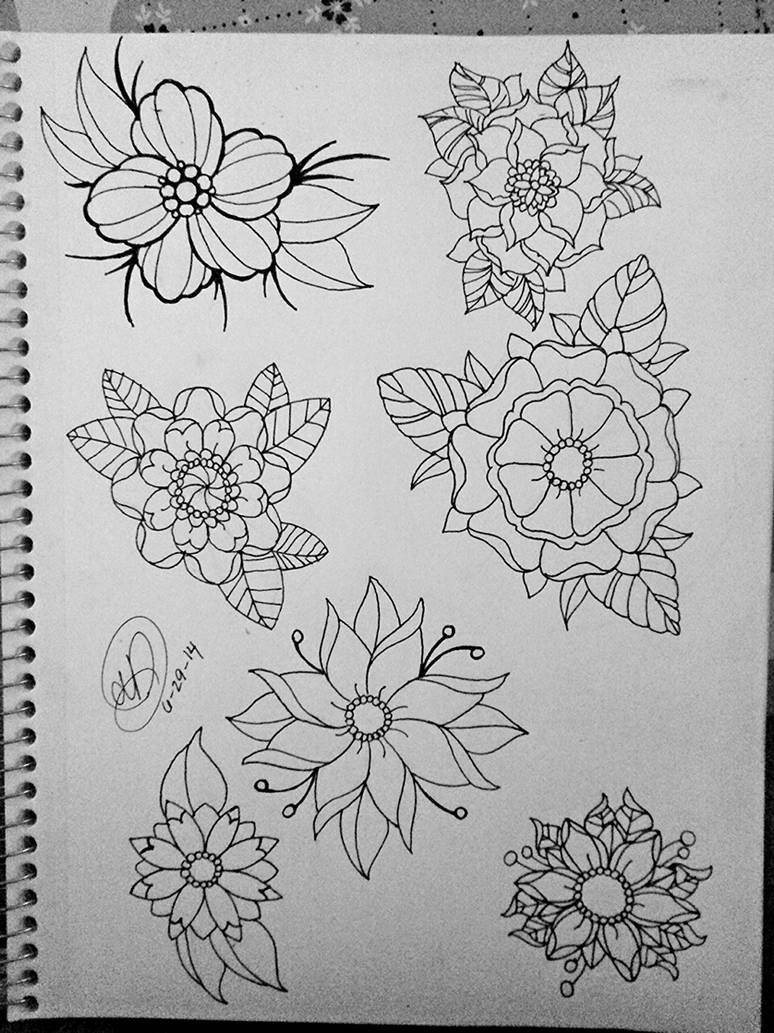 Tattoo Flower Flash Sheet By Pin updoll On DeviantArt tattoo-flower-flash-sheet-by-pin-updoll-on-deviantart