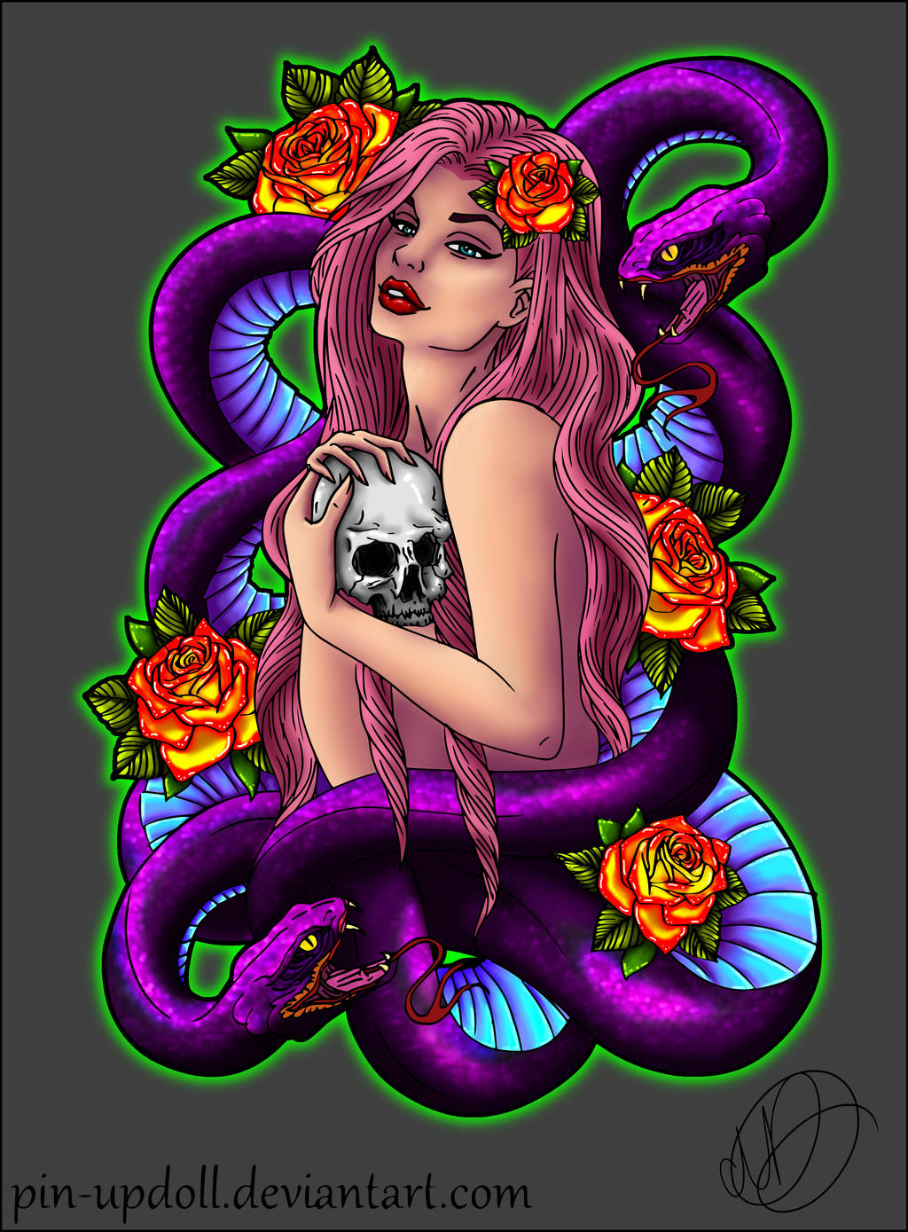 Snake Pinup Tattoo Design by Pinupdoll on DeviantArt