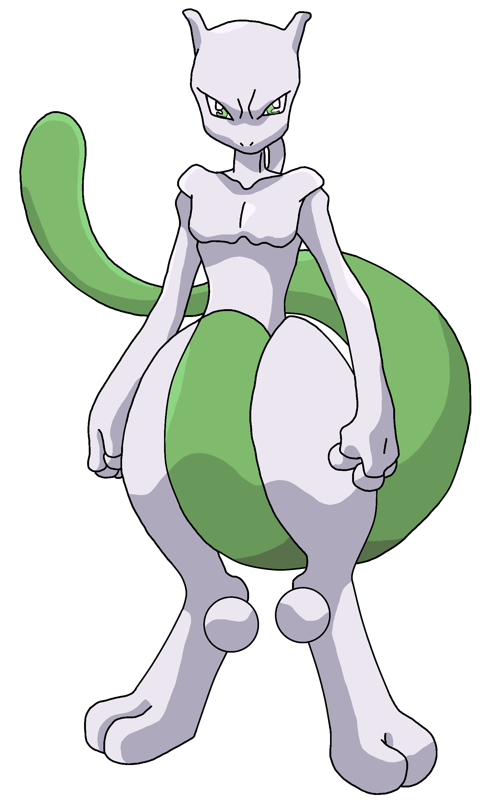 Pokemon Mewtu 150 Lineart Farbig Shiny by WallpaperZero on DeviantArt