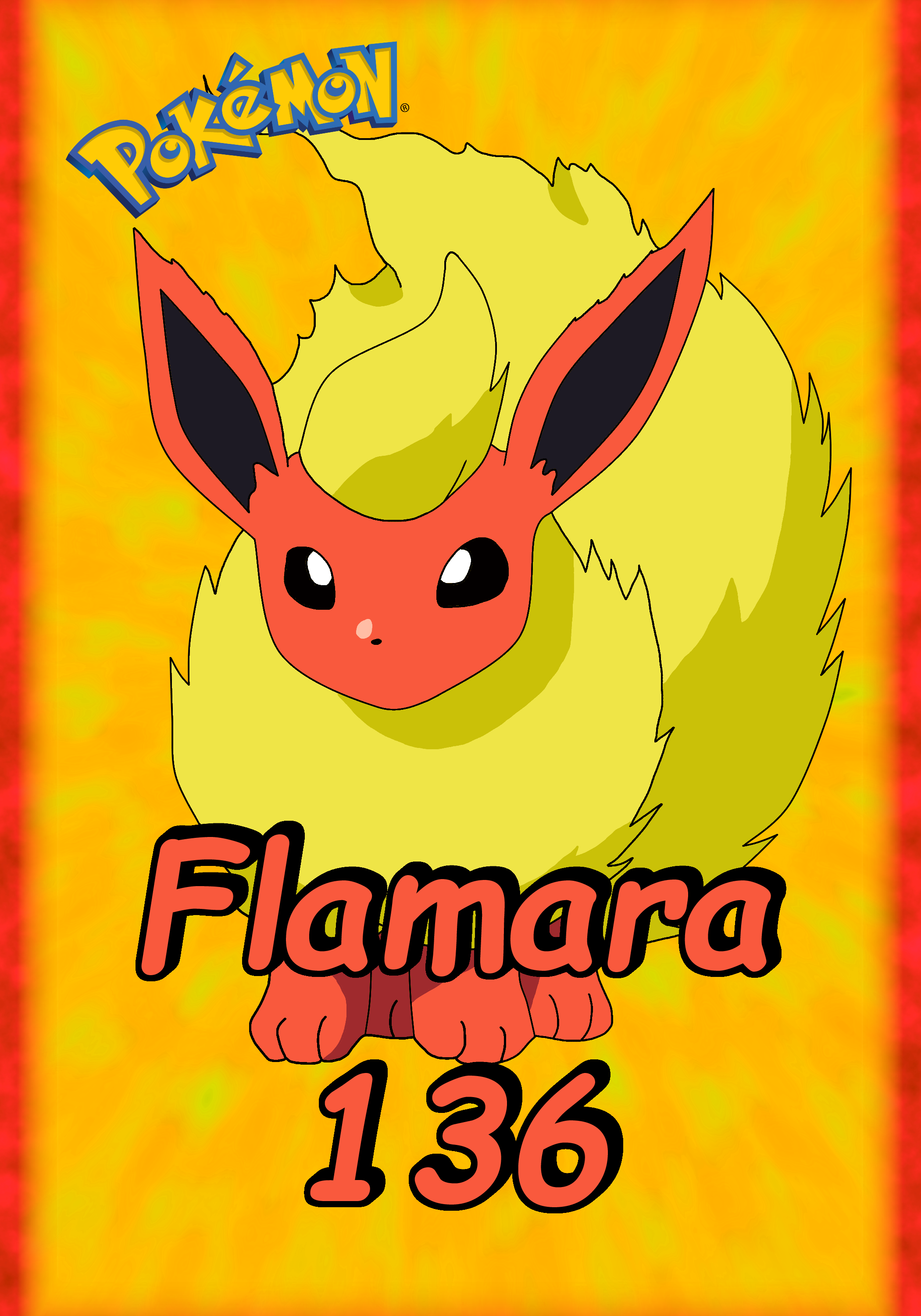 Pokemon Flamara 136 Karte