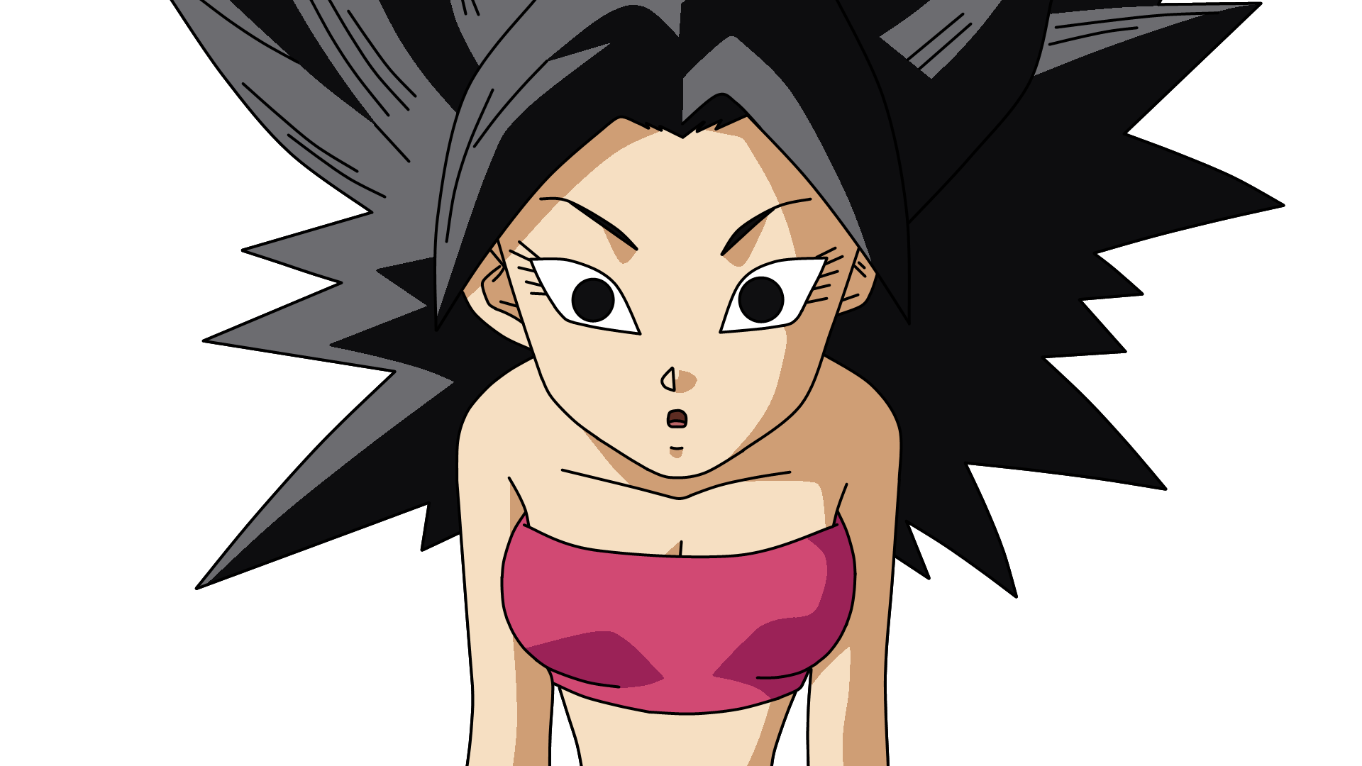 Dragonball Caulifla Uni 6 V6 Lineart Farbig