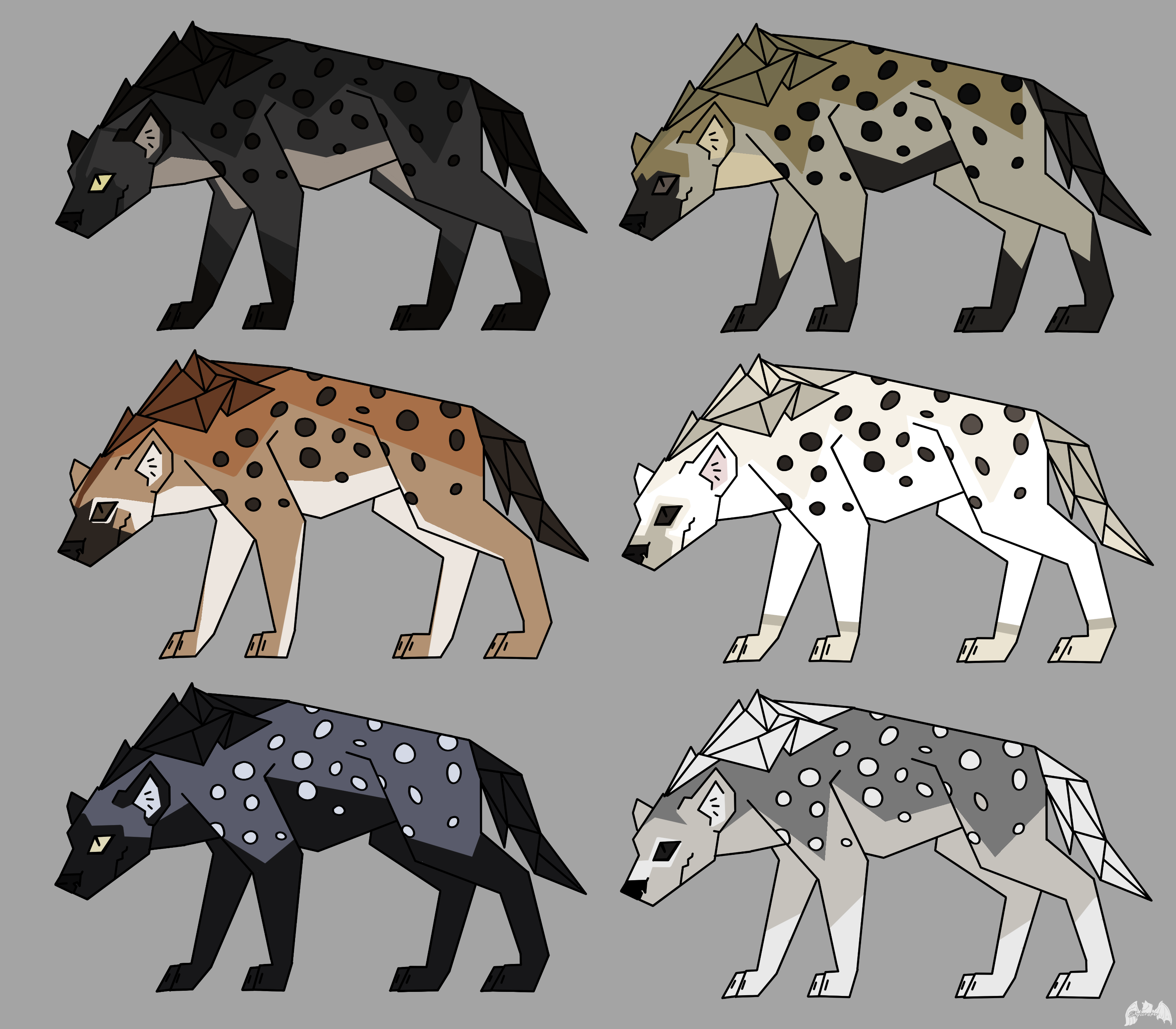 Hyena Color patterns by Shyscraper on DeviantArt
