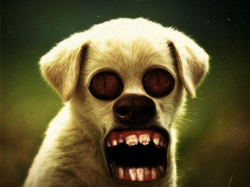 Scary dog. Улыбающаяся собака страшная. Пес улыбается.