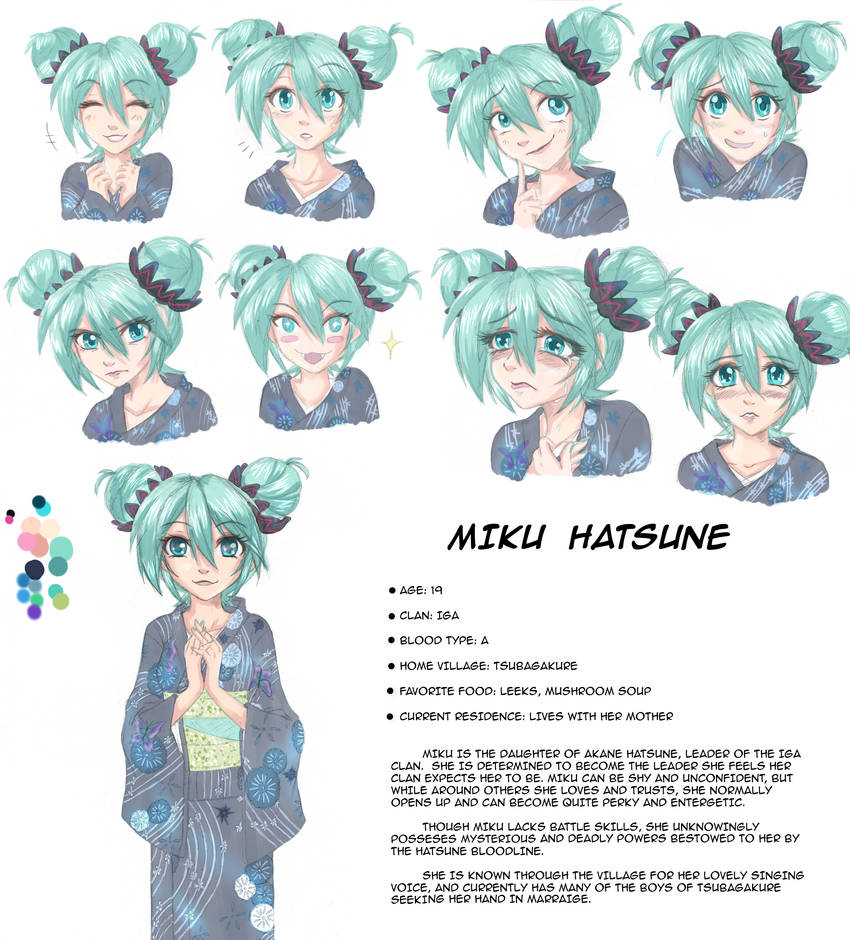 Miku Hatsune Character Sheet by Cleopatrawolf on DeviantArt