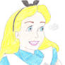 Alice with her skin colored in