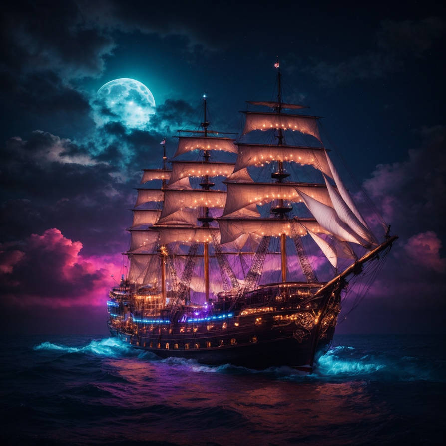 Neon Ship Neon Ship by Dumindu1019 on DeviantArt