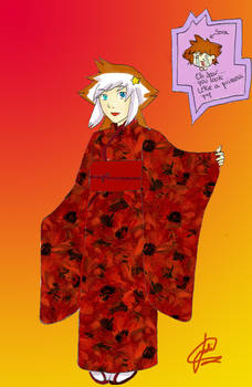Soku with a kimono