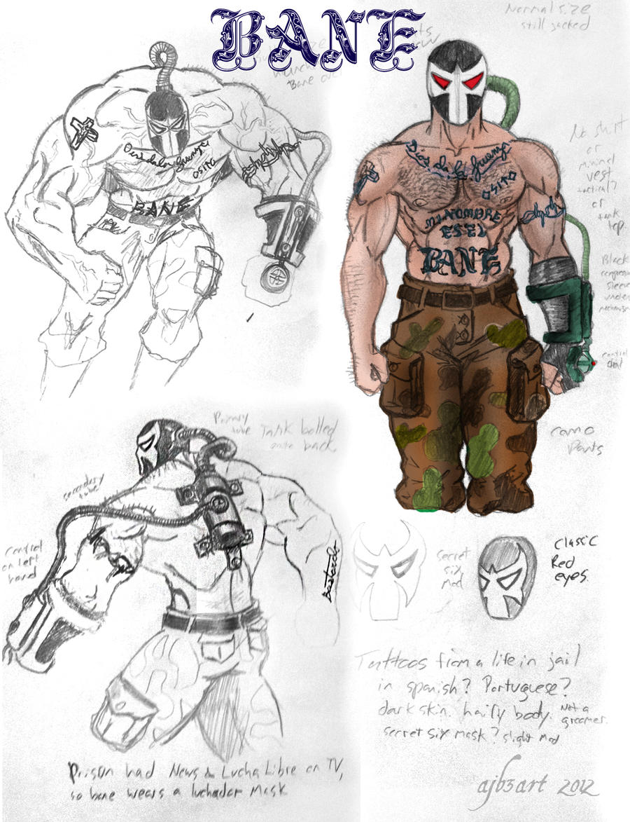 Bane Redesign sketch by ajb3art on DeviantArt