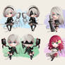 NieR Automata Chibis (Keychains available!)