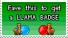 Llama love stamp