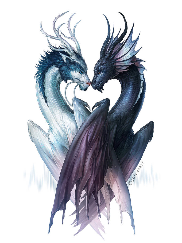 Dragons of Yin and Yang by JoJoesArt