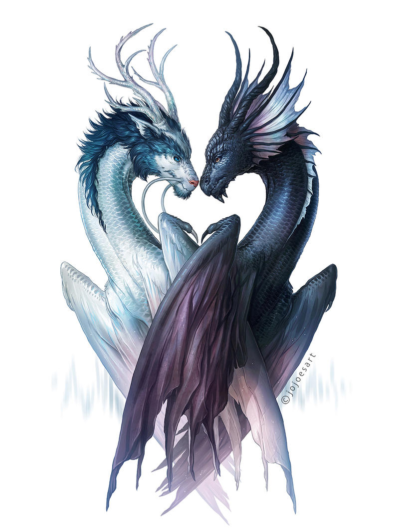 Dragons of Yin and Yang by JoJoesArt