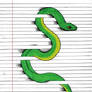 3D snake on paper