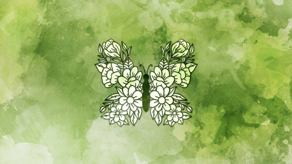 Flower Butterfly Minimalist Wallpaper 18 by HalhatatlanHalando on