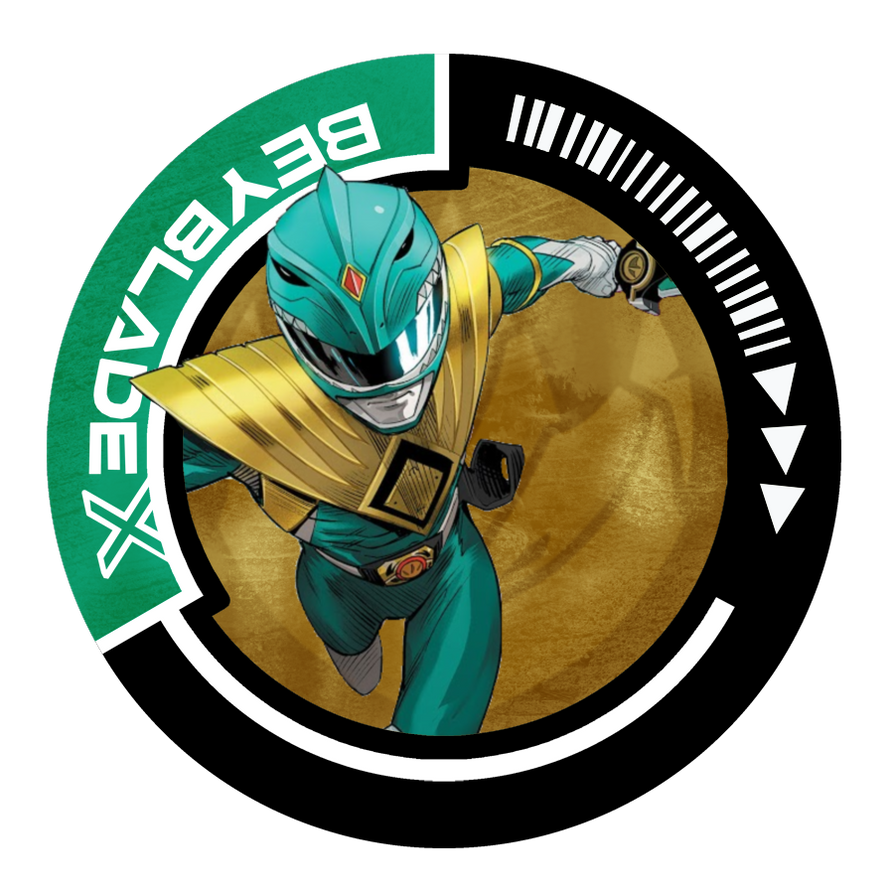 Core Chip Bey Beyblade gear chip sticker-MMPR-Green by drez215 on DeviantArt