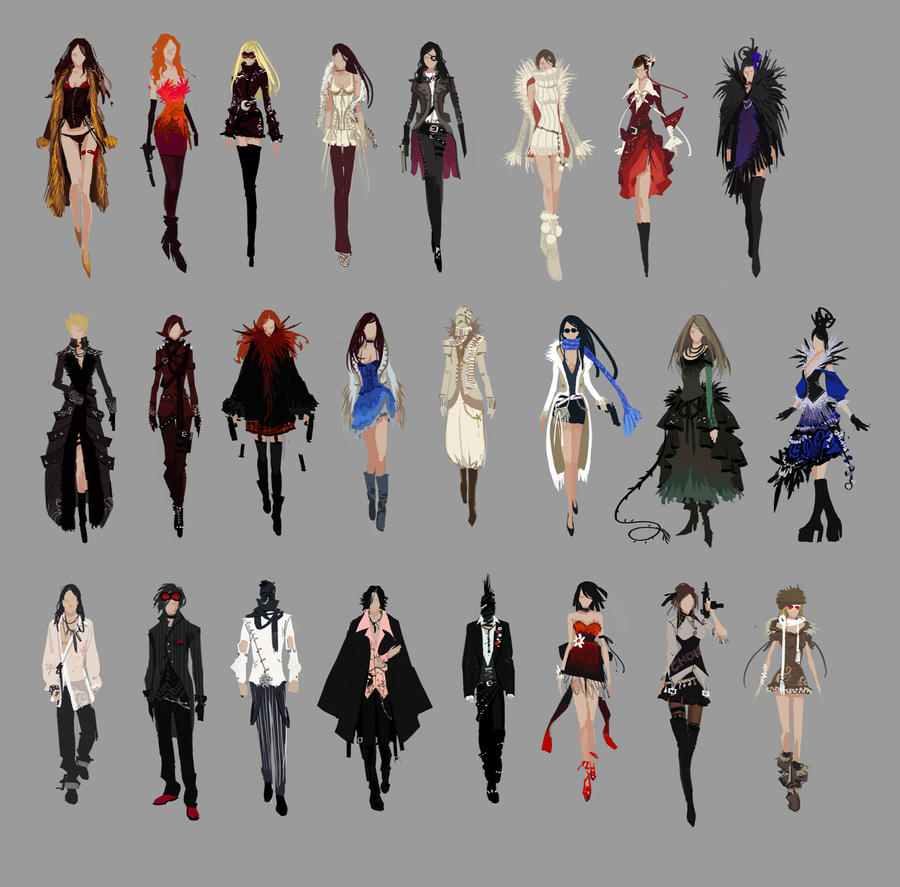 APB Fashion Sketches by arnistotle