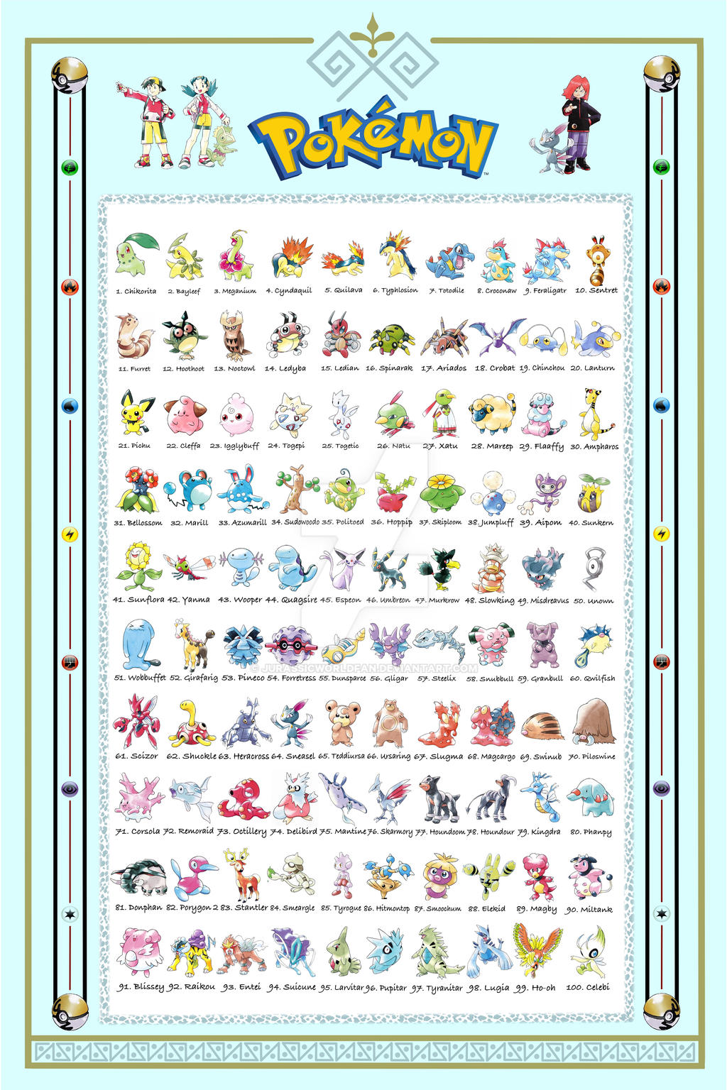 Pokemon Johto Poster by JurassicWorldFan on DeviantArt