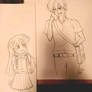 Rika and Keiichi Sketch (Higurashi)