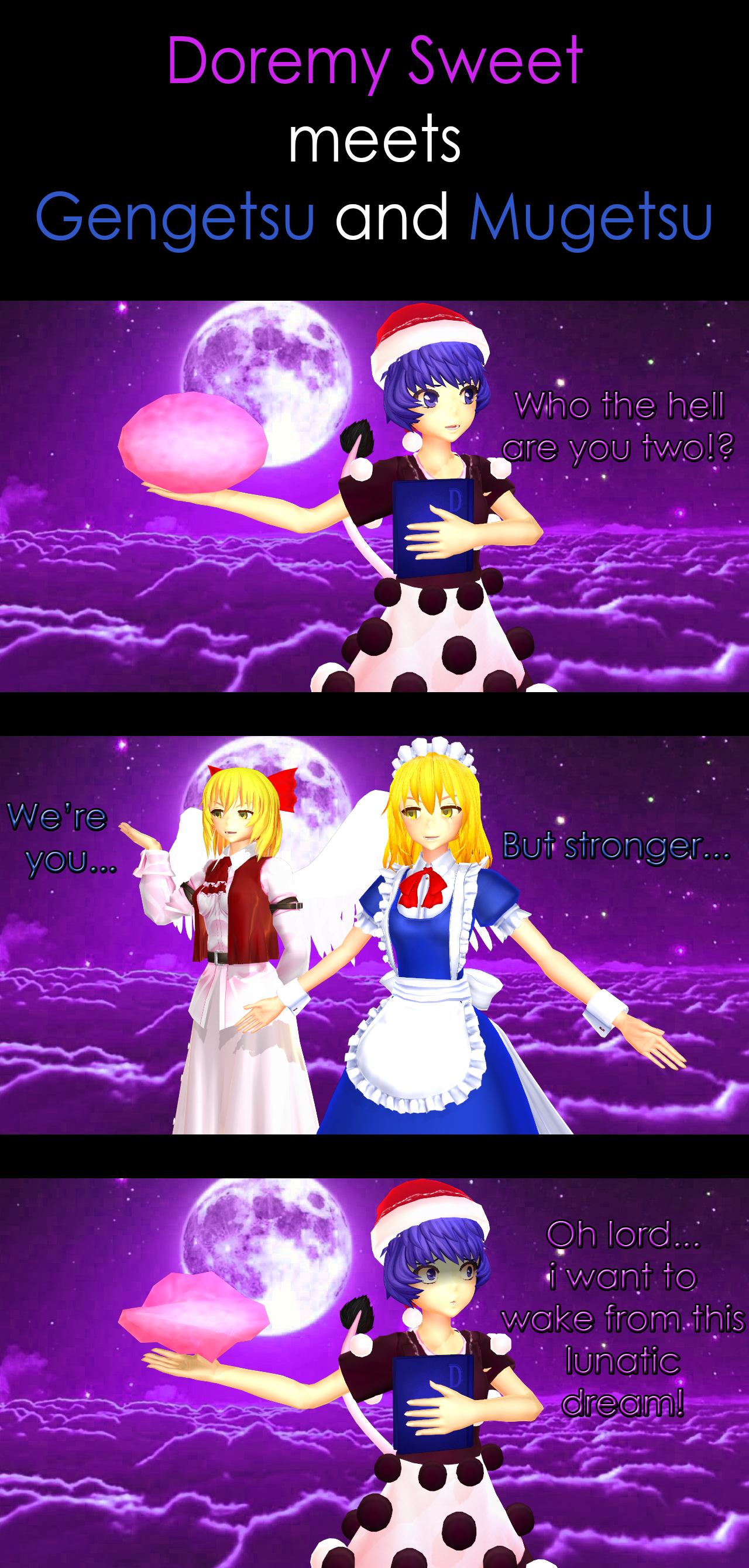 [MMD] Doremy meets Gengetsu and Mugetsu