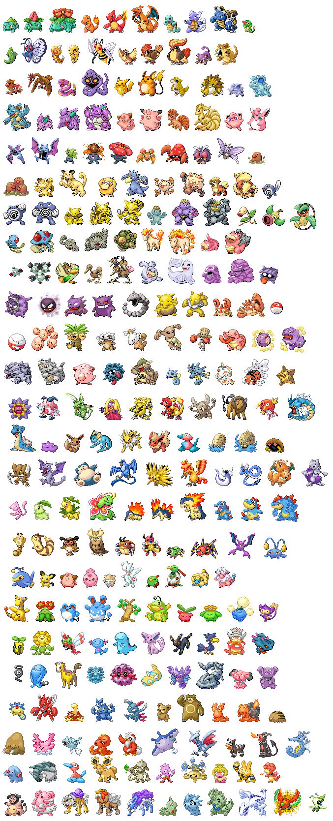 Pokemon Gold Demo Shiny sprites by louiehit123 on DeviantArt