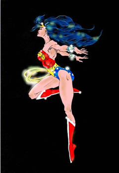 Wonder Woman colors flying