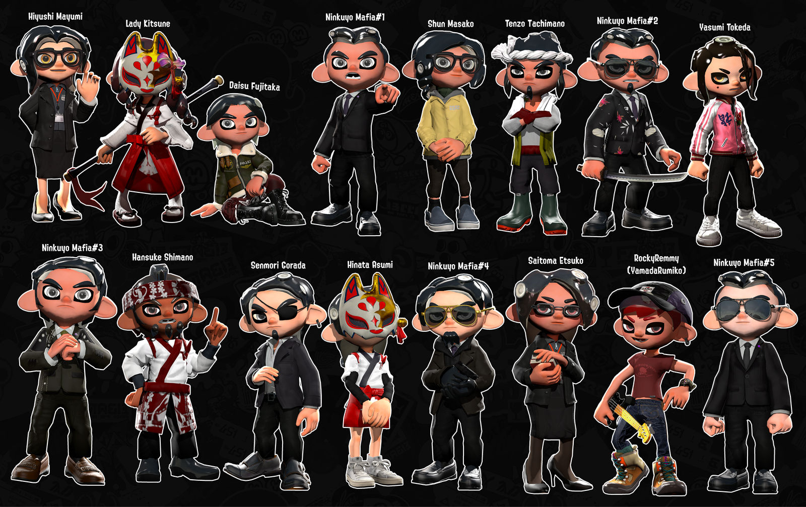 All of My Octoling Character Designs So Far by mrjossman3 on DeviantArt