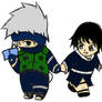 Shizune playing with Kakashi