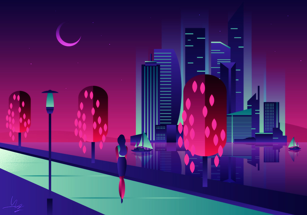 Promenade at Night by II-Art Promenade at Night by II-Art