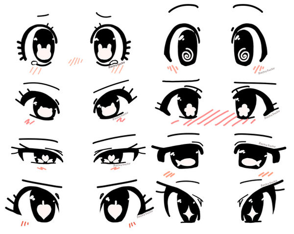 Anime eye shape ideas by RockuSocku on DeviantArt