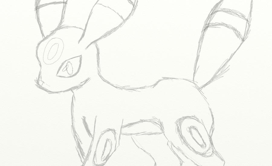 Umbreon Sketch by wolfshadowxd on DeviantArt