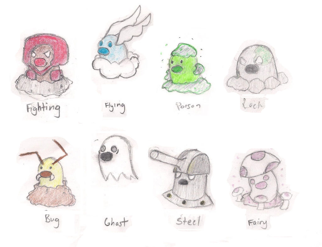 Diglett Type Variations (2)