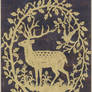 Deer and Oak Papercutting