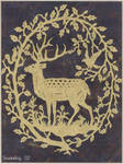 Deer and Oak Papercutting by swandog