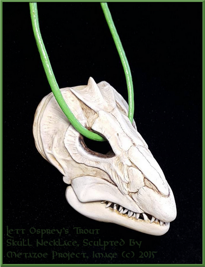 Lett Opsrey's Trout Skull Necklace by Metazoe