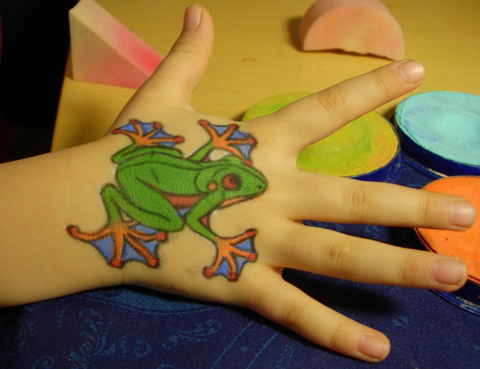 Rainforest Frog handpainting