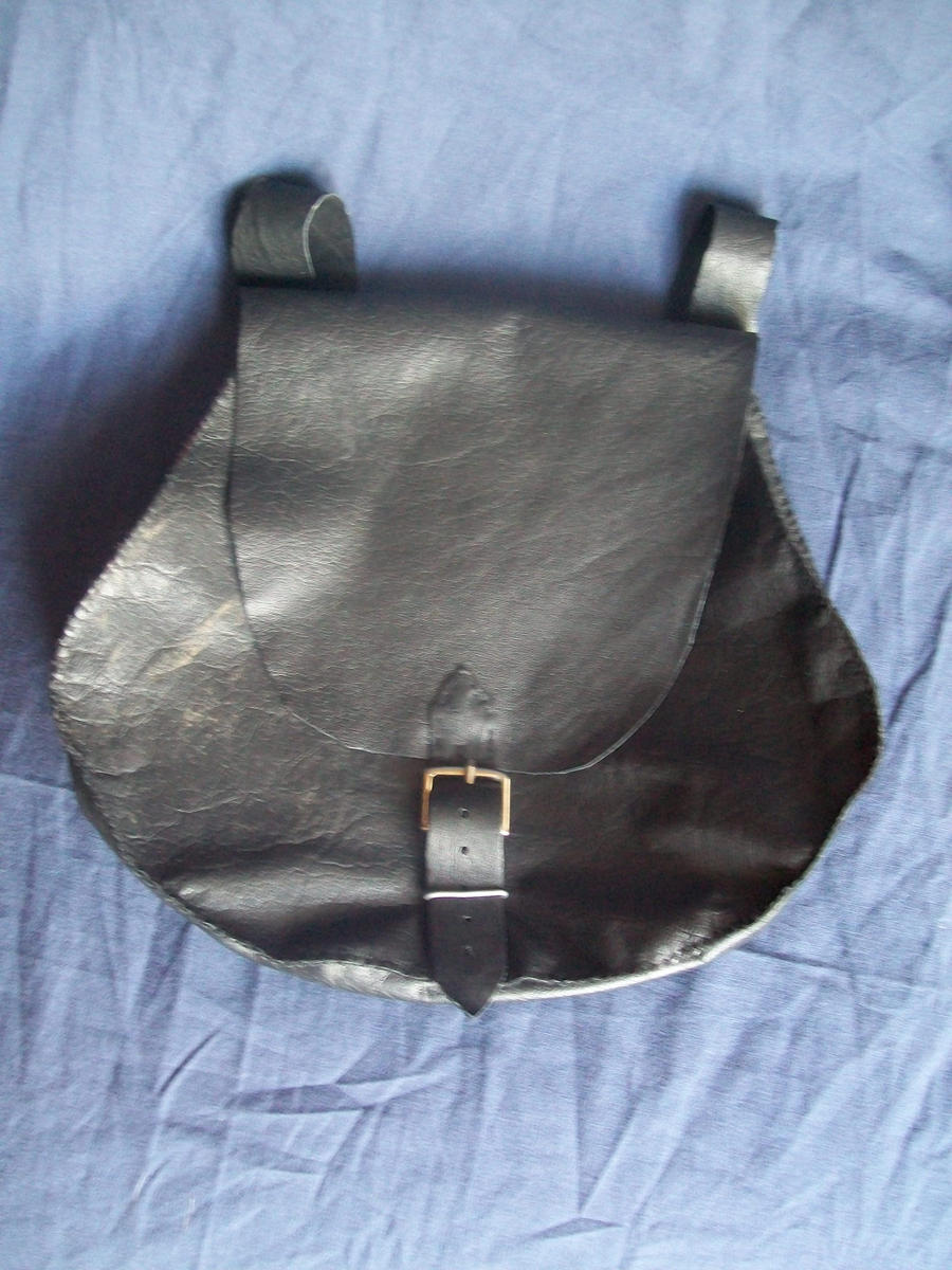 black leather pouch