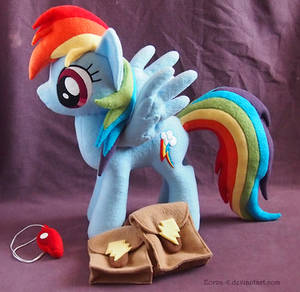 Rainbow Dash with saddle bags and whistle