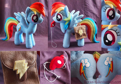 Rainbow Dash with saddle bags and whistle details