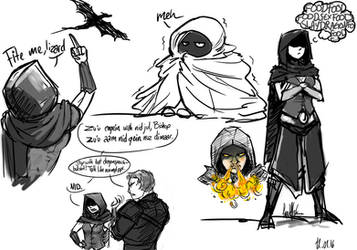 Skyrim Romance mod sketches 1 by PanzerTheTank