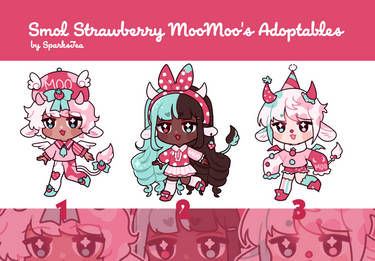 Smol Strawberry Moomoo Adopts - CLOSED