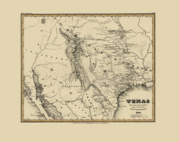 Old Map of Texas