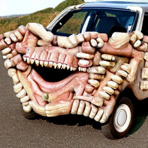 Tooth Based Car car made of teeth and legs by CriticalDove on DeviantArt