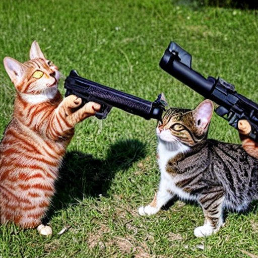 cat having a gun fight by CriticalDove on DeviantArt