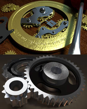 Steampunk Coin and Gears