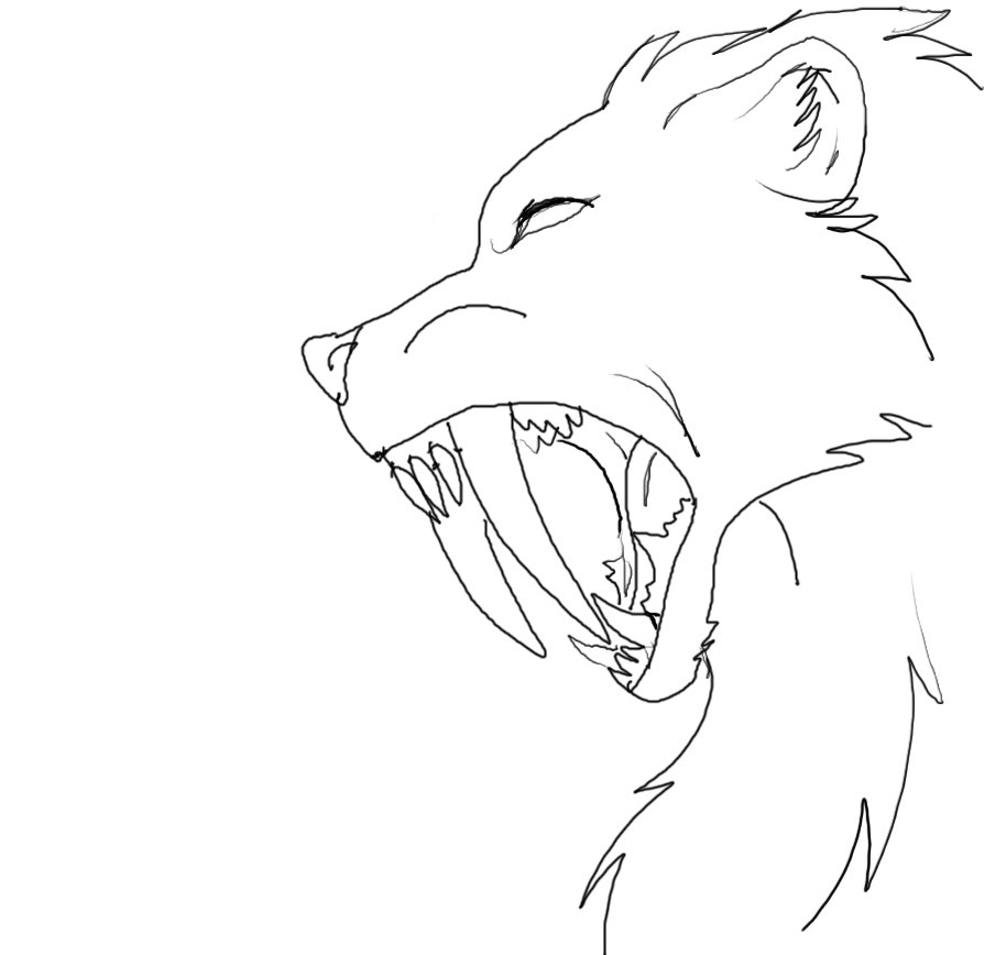 sabre head free  lineart