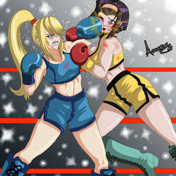 Samus vs Faye  Boxing Bounty Hunters