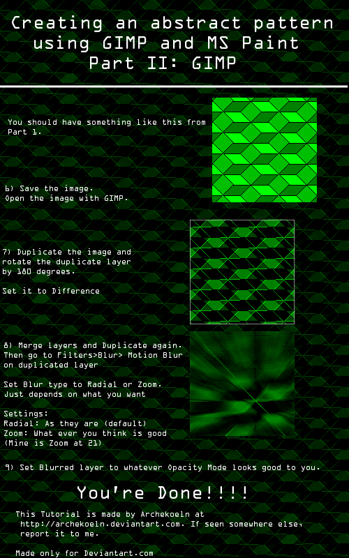 Abstract Tut Part 2: GIMP by Archekoeln on DeviantArt