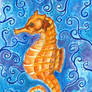 Seahorse painting
