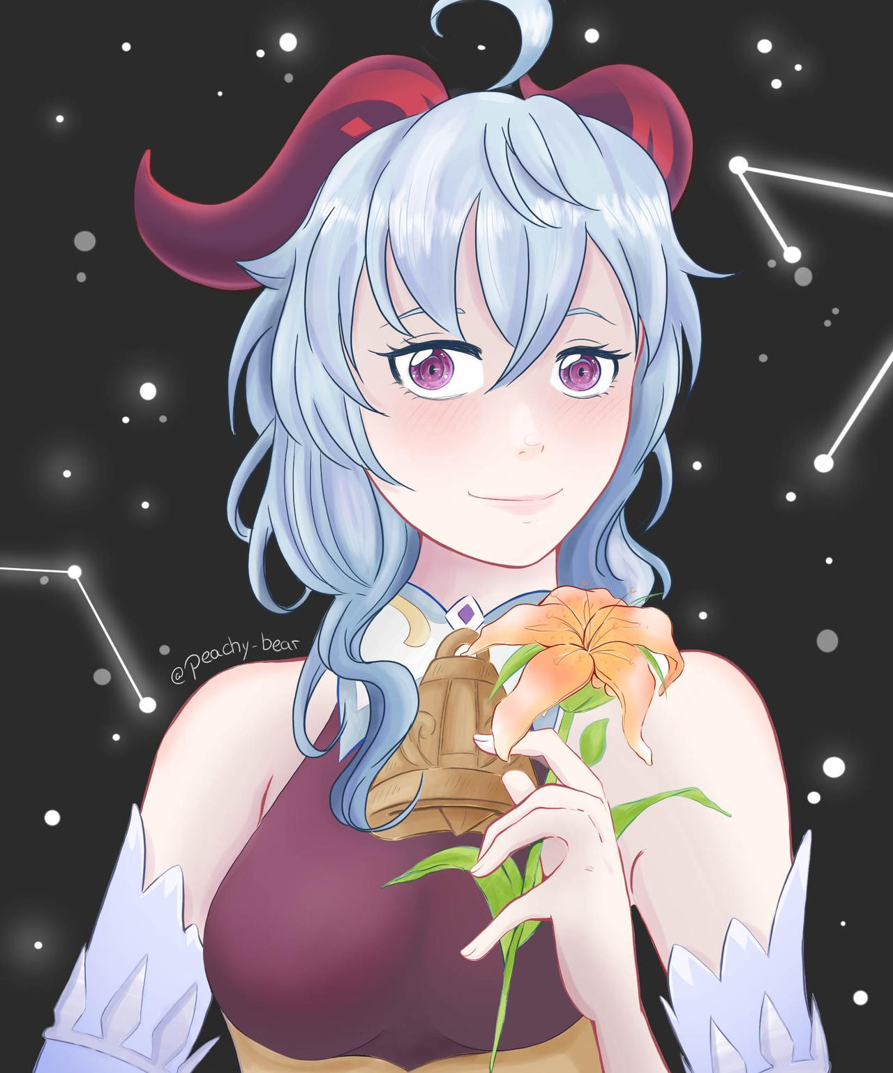 Ganyu by SoftPeachyBear on DeviantArt