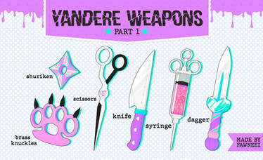 MMD Simple yandere weapons 1/2 - dl